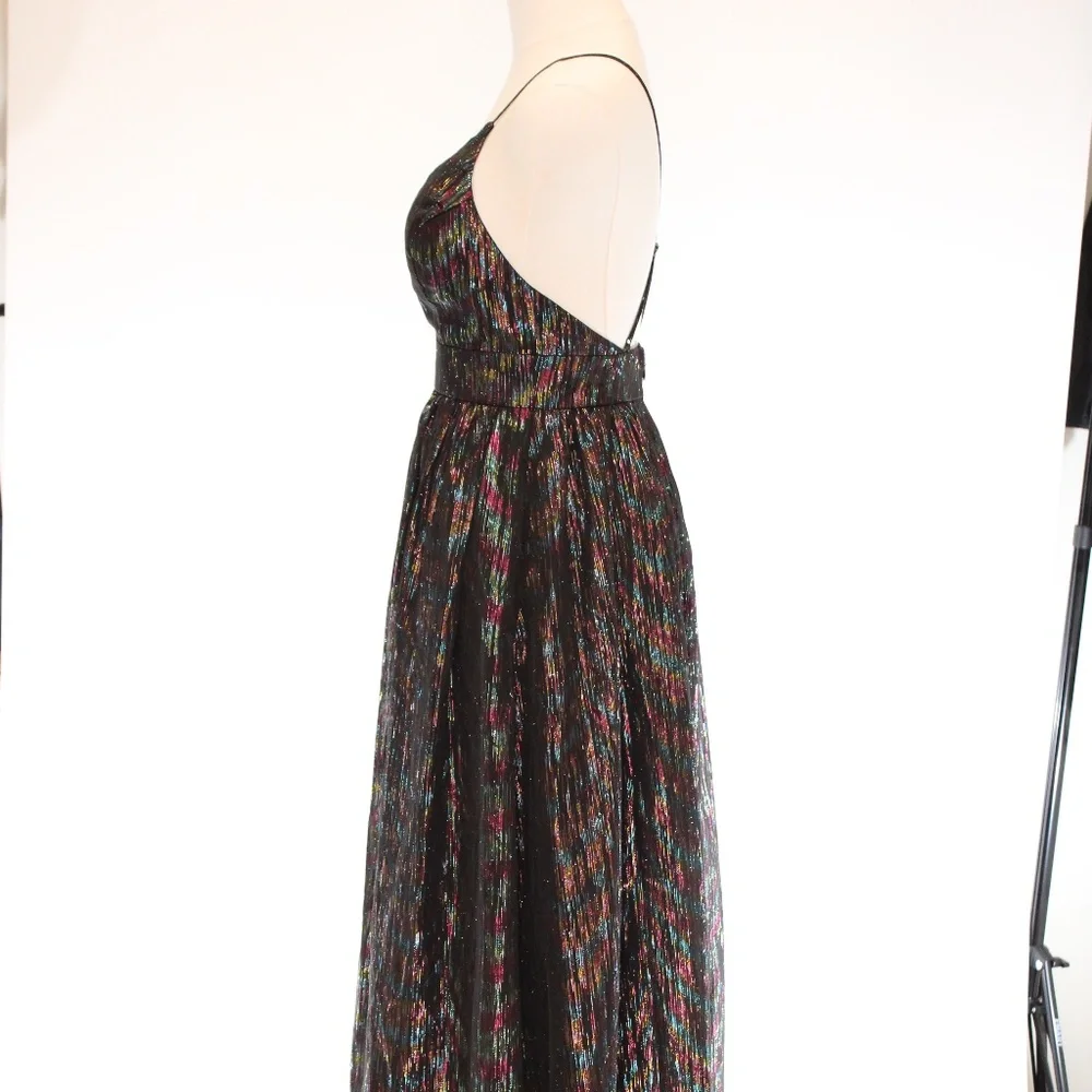 Aidan Mattox Metallic Organza Gown Size 0 - Picture 8 of 14